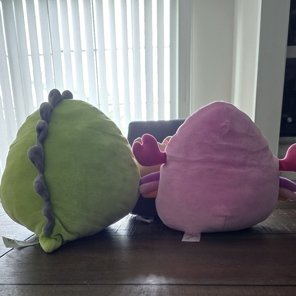Three super cute Squishmallow's Crab, Dino, and Corgi - Picture 2 of 9